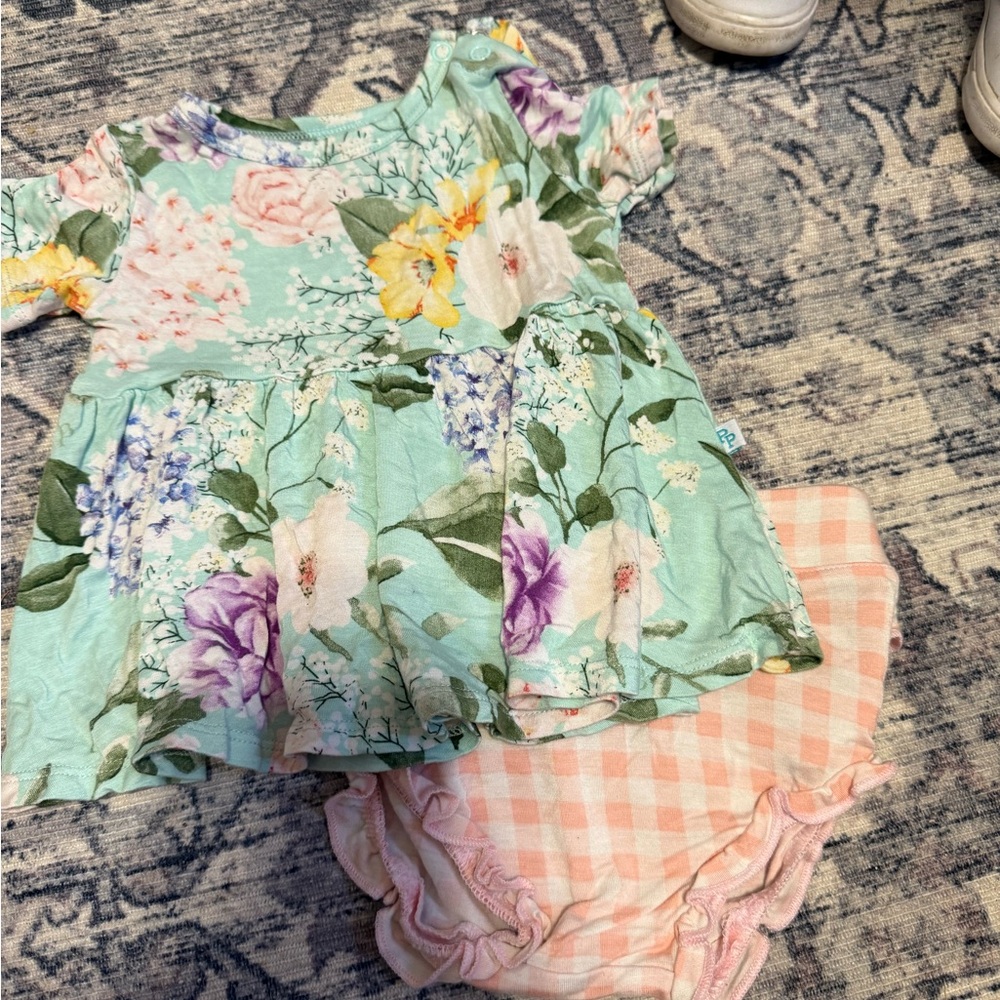 Floral Baby Dress with Bloomers